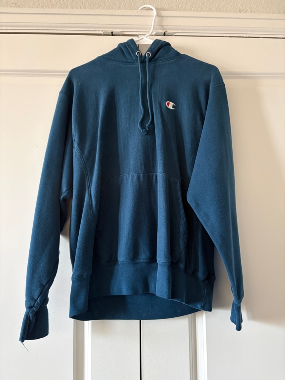 Champion Teal Blue Pullover Hoodie - Men's